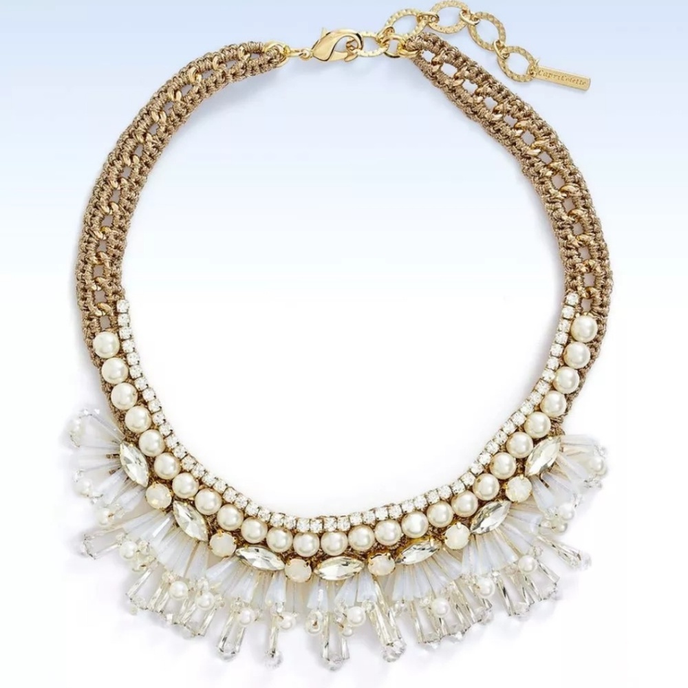 Capri Colette Faux Pearl & Crochet Necklace